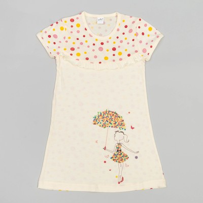 Сорочка для девочек, рост 98-104 (28) см, цвет бежевый