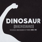 Футболка с длинным рукавом для мальчика "Динозавр", чёрная, р-р 34 (122-128 см) 7-8 л 100 % хл - Фото 3