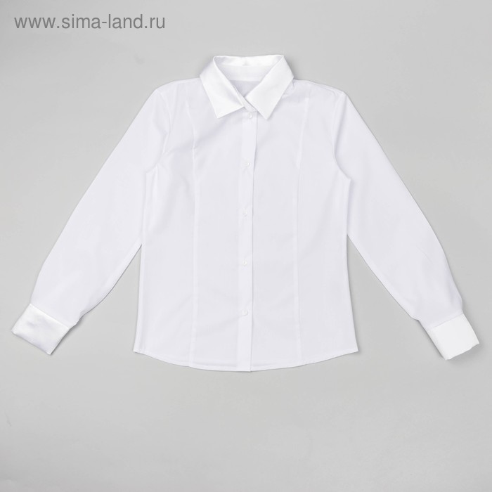 Блузка для девочки, рост 122 см, цвет белый - Фото 1