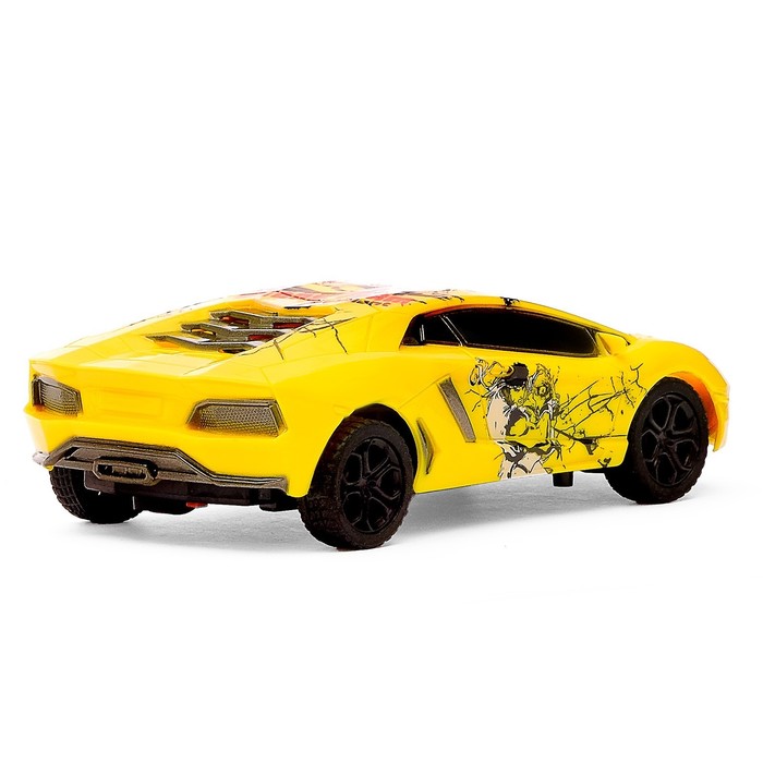 Машина радиоуправляемая «Ламбо», работает от батареек, цвет жёлтый 43389