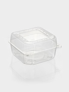 Контейнер одноразовый с неразъёмной крышкой ПР-К-15 В, пластик, квадратный, 250 мл, 15.2×8.1 см, прозрачный - Фото 1