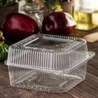 Контейнер одноразовый с неразъёмной крышкой ПР-К-15 В, пластик, квадратный, 250 мл, 15.2×8.1 см, прозрачный - Фото 6