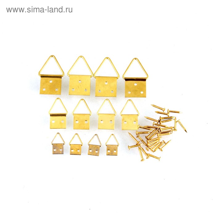 Подвес для рамок и картин ArtiTeq треугольный (12 штук) + гвозди - Фото 1