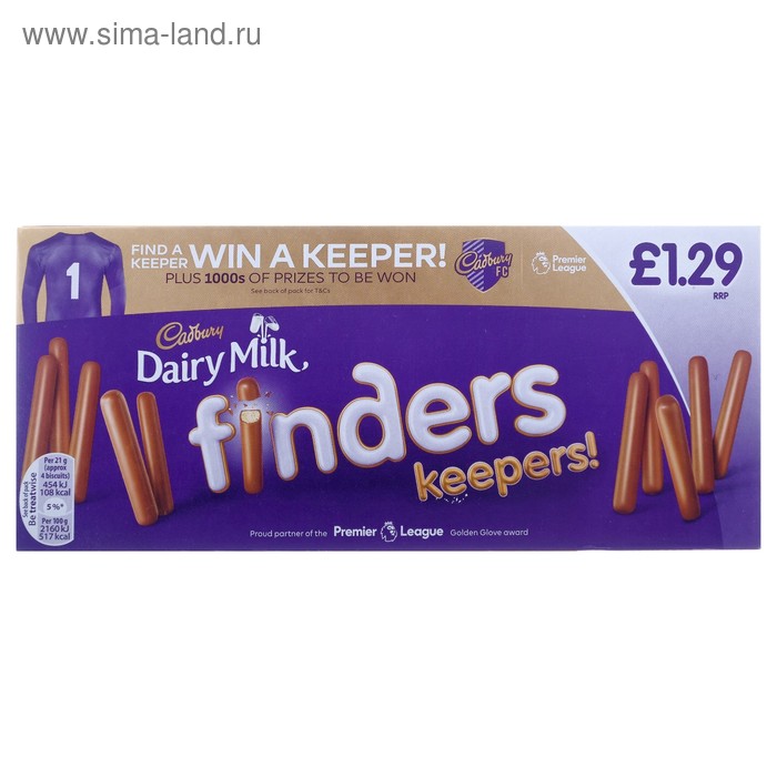 Шоко-палочки Cadbury Fingers Keepers, 114 г - Фото 1