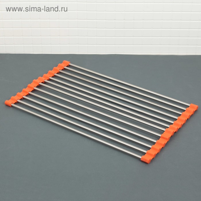 Сушилка для посуды на раковину 37х22х1 см, цвет МИКС - Фото 1