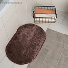 Коврик для ванной овальный Доляна «Пушистик», 40×60 см, цвет МИКС - Фото 7