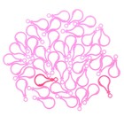 Карабин пластик "Розовый" 4 см набор 40 шт - Фото 3