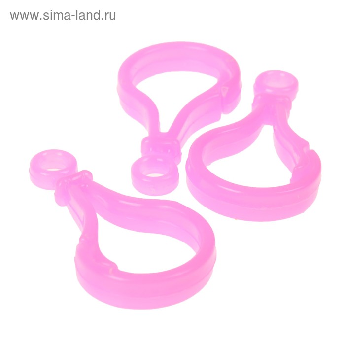 Карабин пластик "Розовый" 4 см набор 40 шт - Фото 1