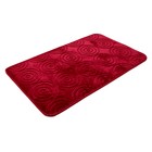 Набор ковриков для ванны и туалета 2 шт 40х50, 50х80 см "Завитки" цвет красный - Фото 3