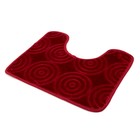 Набор ковриков для ванны и туалета 2 шт 40х50, 50х80 см "Завитки" цвет красный - Фото 4