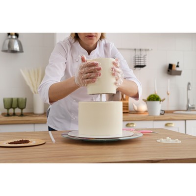 Палочки - дюбели для кондитерских изделий KONFINETTA, набор 8 шт., d=0.9 см, 30 см, пластик, белые