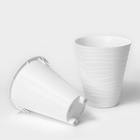 Кашпо для цветов со вставкой Plast-Avenue «Валенсия», 2.8 л, пластик, белое - Фото 5