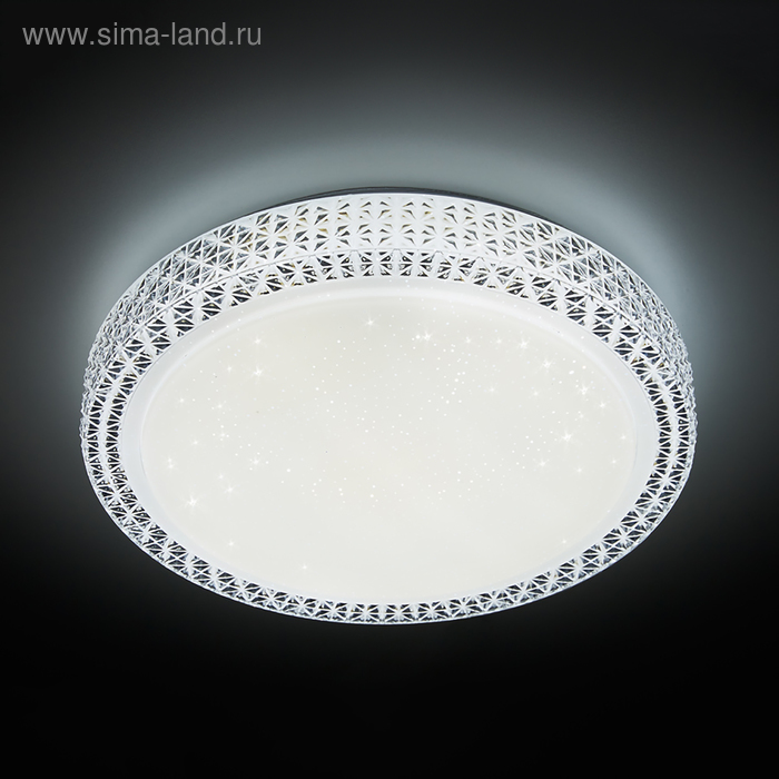 Светильник Ambrella light Ободок 72Вт LED ПДУ серебро 50x50x8 см - Фото 1