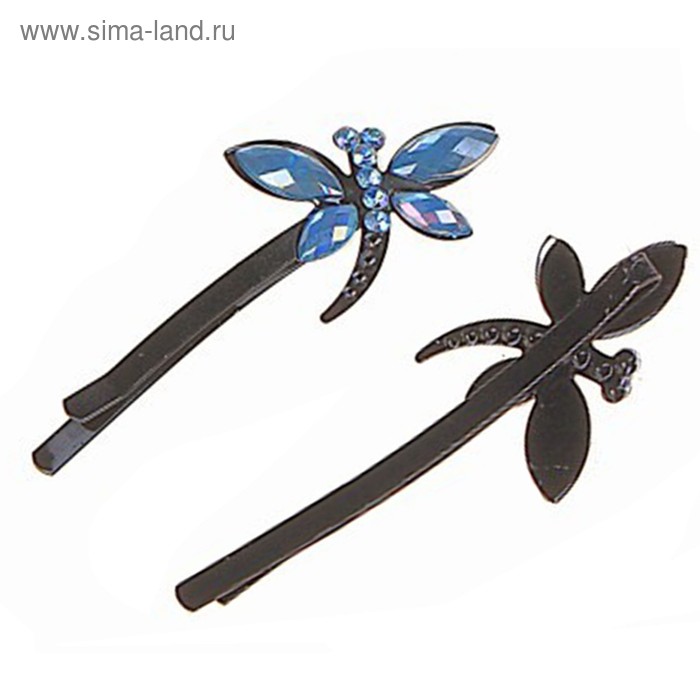 невидимка для волос тонкая набор 10 шт стрекоза - Фото 1