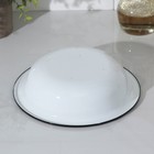 Миска эмалированная, d=19.8 см, 900 мл, индукция, без деколи, белая - Фото 3