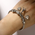 Браслет с шармами «Марджери» символы удачи, цвет серебро, 6 см - Фото 2