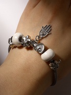 Браслет с шармами «Марджери. Рука хамса», L=19 см, белый в серебре - Фото 2