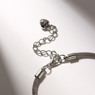 Браслет «Марджери» рука хамса, белый в серебре, L=19 см - Фото 3