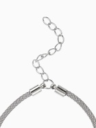 Браслет с шармами «Марджери. Рука хамса», белый в серебре, L=19 см - Фото 4