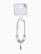 Браслет с шармами «Марджери. Рука хамса», L=19 см, белый в серебре - Фото 5