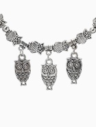 Браслет металл «Марджери. Совы», d=6 см, затягивающийся, цвет серебро - Фото 3