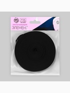 Светоотражающая лента-резинка, 20 мм, 10 ± 1 м, цвет чёрный - фото 53254707