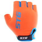 Перчатки велосипедные STG AL-03-325, размер M, цвет оранжево-серые - Фото 1