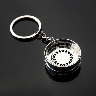 Брелок для автомобильных ключей Cartage, диск, металл, хром