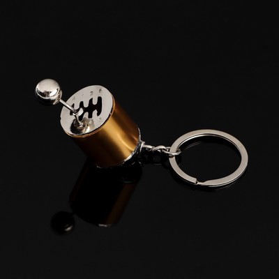 Брелок для автомобильных ключей Cartage, рычаг кпп, золотистый, металл