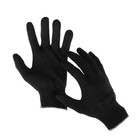 Перчатки, х/б, вязка 10 класс, 4 нити, размер 9, без покрытия, чёрные - Фото 3