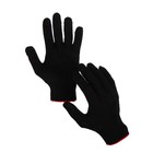 Перчатки, х/б, вязка 10 класс, 4 нити, размер 9, без покрытия, чёрные - Фото 4