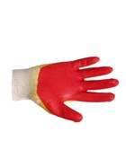 Перчатки садовые, хб, вязка 13 класс, размер 9, латексный облив, красные - Фото 10