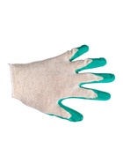 Перчатки садовые, хб, вязка 13 класс, размер 9, латексный облив, зелёные - Фото 11