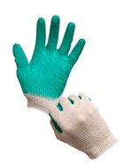 Перчатки садовые, хб, вязка 13 класс, размер 9, латексный облив, зелёные - Фото 12