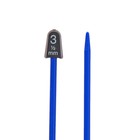 Спицы для вязания прямые, детские, d=3,5мм, 17см, цвет синий - Фото 3
