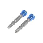 Биты двухсторонние ТУНДРА, сталь S2, круглый магнит-ограничитель, PH2×50 мм, 2 шт. - Фото 5