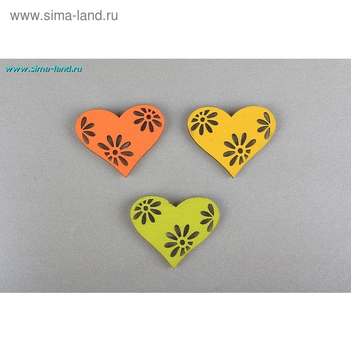 наклейка дерево резное сердечко 4,3*3,5 см - Фото 1