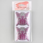 Формы для наращивания ногтей «Butterfly», 10 шт, цвет розовый/серебристый - Фото 4