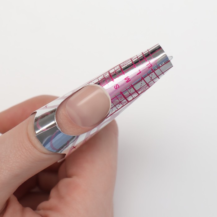 Формы для наращивания ногтей «Butterfly», 10 шт, цвет фиолетовый/серебристый 16640