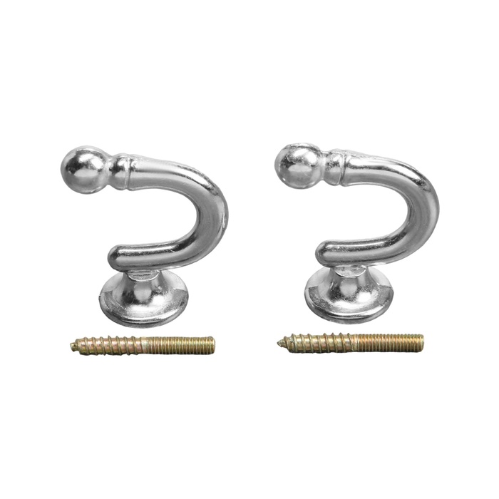 Крючок для штор KS003, однорожковый, цвет хром - фото 18518700