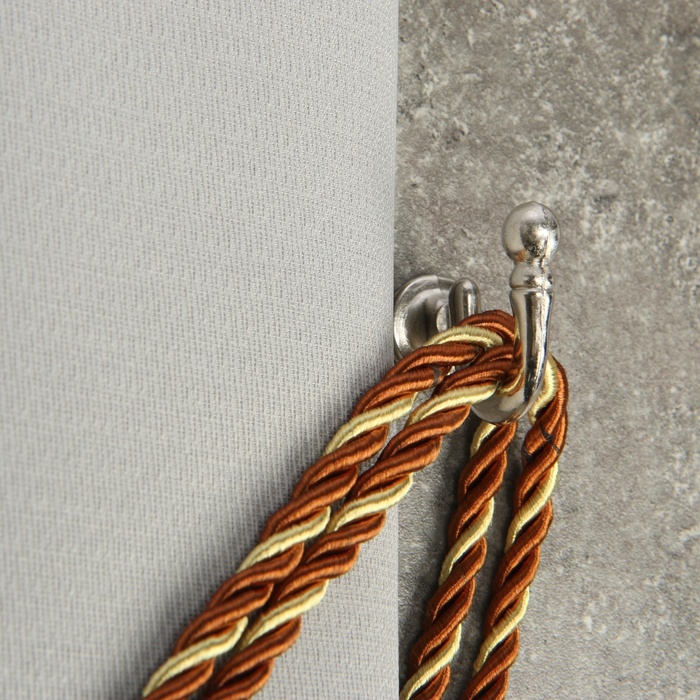 Крючок для штор KS003, однорожковый, цвет хром - фото 18518694