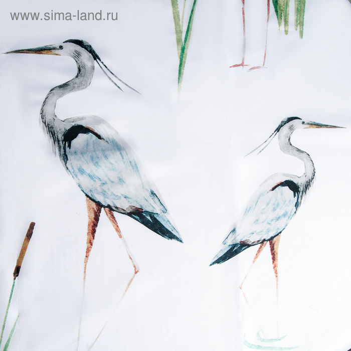 Штора для ванны Доляна «Цапля», 180×180 см, полиэстер - Фото 1
