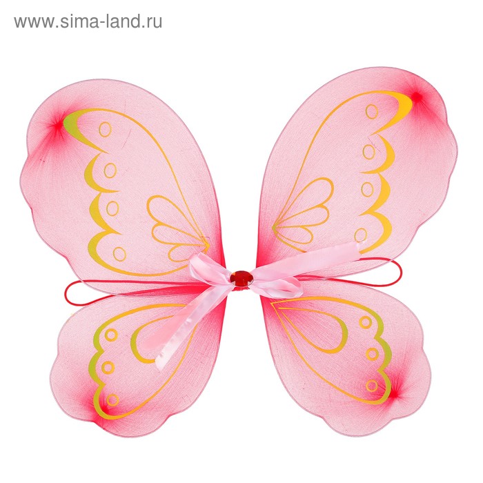 Карнавальные крылья «Бабочка» с узорами, для детей, цвет красный - Фото 1
