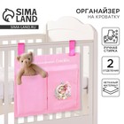 Органайзер для хранения вещей на детскую кроватку «Наше маленькое счастье», 2 отделения - Фото 1