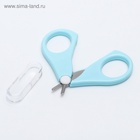 Ножницы маникюрные, детские, с защитным колпачком, голубой - Фото 2