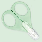 Ножницы маникюрные, детские, с защитным колпачком, зеленый - Фото 5