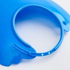 Нагрудник для кормления пластиковый с карманом, цвет сининй - Фото 3
