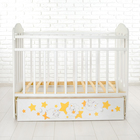 Детская кроватка «Сладкие сны» на маятнике, с ящиком, цвет белый - Фото 3
