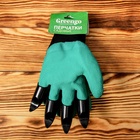 Перчатки садовые, нейлоновые «Землеройки», с латексной пропиткой, с когтями, зелёные, Greengo - Фото 10