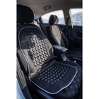 Накидка-массажёр на сиденье автомобиля, чёрный, велюр - Фото 3